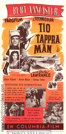 Tio tappra män 1951 poster Burt Lancaster Jody Lawrance Willis Goldbeck