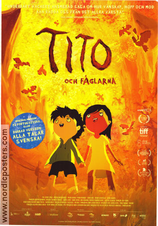 Tito och fåglarna 2018 poster Pedro Henrique Denise Fraga Matheus Nachtergaele Gabriel Bitar Animerat Filmen från: Portugal