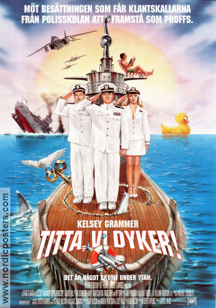 Titta vi dyker 1996 poster Kelsey Grammer Lauren Holly Bruce Dern David S Ward Skepp och båtar