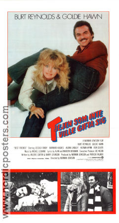 Tjejen som inte ville gifta sig 1983 poster Goldie Hawn Burt Reynolds Jessica Tandy Norman Jewison