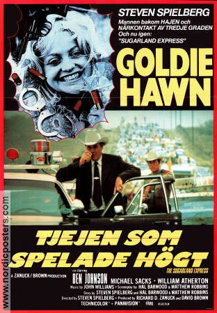 Tjejen som spelade högt 1974 poster Goldie Hawn Ben Johnson Steven Spielberg