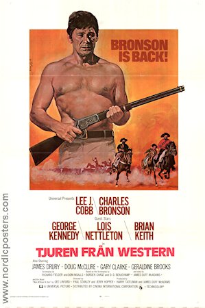 Tjuren från western 1972 poster Charles Bronson Lee J Cobb