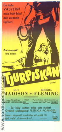 Tjurpiskan 1958 poster Guy Madison Rhonda Fleming James Griffith Harmon Jones