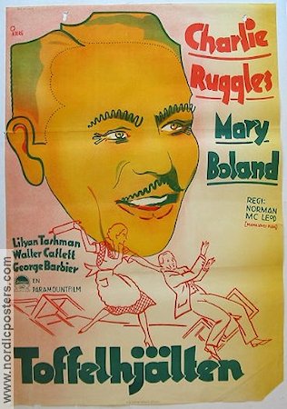 Toffelhjälten 1934 poster Charlie Ruggles Mary Boland