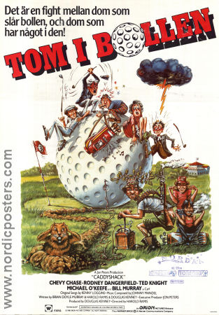 Tom i bollen 1980 poster Chevy Chase Bill Murray Harold Ramis Golf