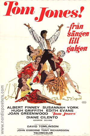 Tom Jones 1963 poster Albert Finney Susannah York George Devine Tony Richardson Musikaler