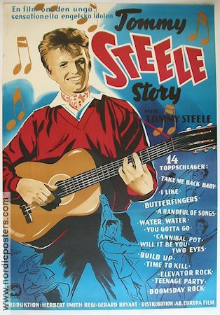 The Tommy Steele Story 1957 poster Tommy Steele Humphrey Lyttelton Gerard Bryant Instrument Rock och pop