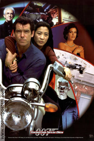 Tomorrow Never Dies 1997 poster Pierce Brosnan Jonathan Pryce Michelle Yeoh Roger Spottiswoode