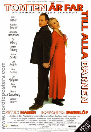Tomten är far till alla barnen 1999 poster Peter Haber Katarina Ewerlöf Jessica Zandén Kjell Sundvall Helger