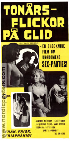 Tonårsflickor på glid 1963 poster Annette Whiteley The Embers Robert Hartford-Davis Damer