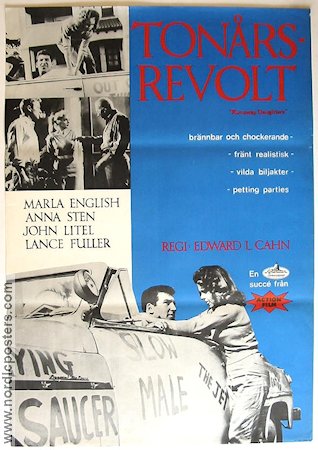 Tonårsrevolt 1960 poster Maria English Anna Sten Gäng Bilar och racing