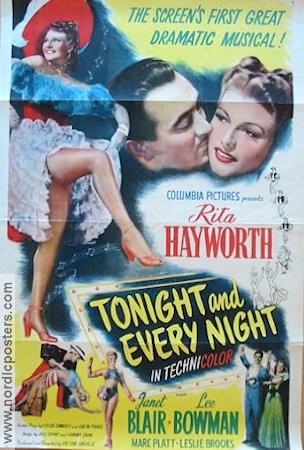 Tonight and Every Night 1945 poster Rita Hayworth