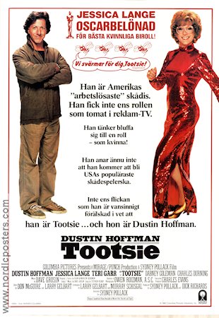 Tootsie 1982 poster Dustin Hoffman Jessica Lange Teri Garr Sydney Pollack