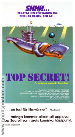 Top Secret! 1984 poster Val Kilmer Lucy Gutteridge Peter Cushing Jim Abrahams Skepp och båtar