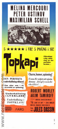 Topkapi 1964 poster Melina Mercouri Peter Ustinov Maximilian Schell Jules Dassin