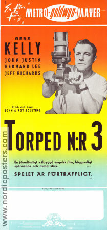 Torped nr 3 1954 poster Gene Kelly John Justin Bernard Lee John Boulting Affischkonstnär: Bommelin Krig