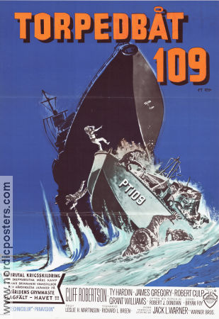 Torpedbåt 109 1963 poster Cliff Roberts Robert Culp Ty Hardin Leslie H Martinson Krig Skepp och båtar