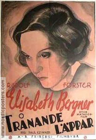 Trånande läppar 1937 poster Elisabeth Bergner Raymond Massey Romney Brent Paul Czinner