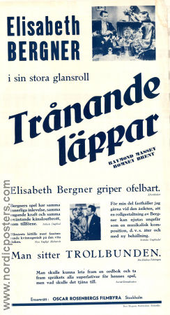 Trånande läppar 1937 poster Elisabeth Bergner Raymond Massey Romney Brent Paul Czinner