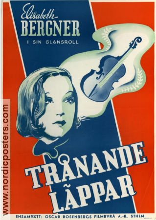 Trånande läppar 1932 poster Elisabeth Bergner Rudolf Forster Paul Czinner Eric Rohman art