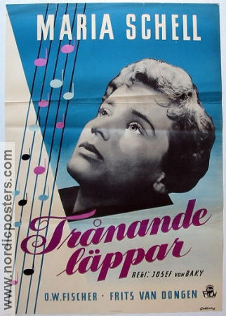 Trånande läppar 1956 poster Maria Schell