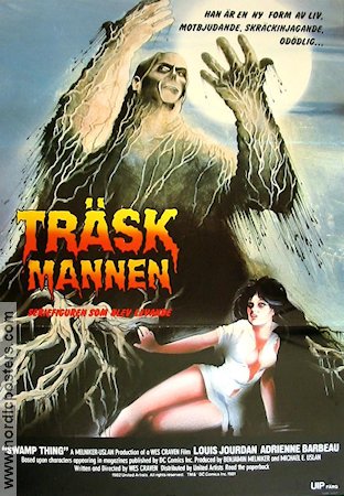 Träskmannen 1982 poster Louis Jourdan Wes Craven Från serier