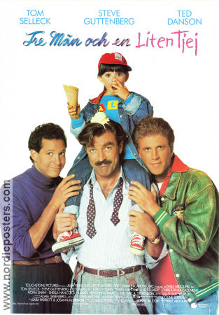 Tre män och en liten tjej 1990 poster Tom Selleck