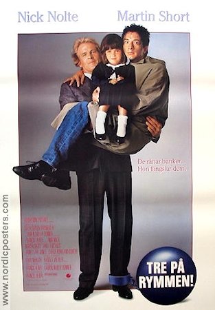 Tre på rymmen 1989 poster Nick Nolte Martin Short Sarah Rowland Doroff Francis Veber Barn