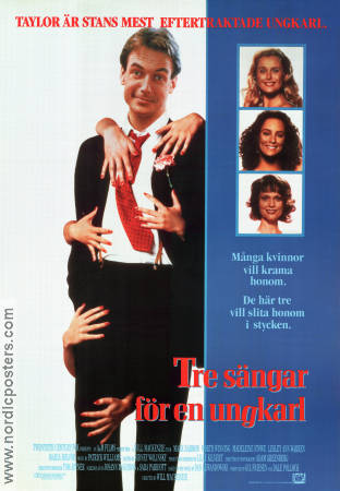 Tre sängar för en ungkarl 1989 poster Mark Harmon Madeleine Stowe Lesley Ann Warren Will Mackenzie