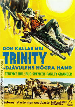Trinity djävulens högra hand 1970 poster Terence Hill Bud Spencer Steffen Zacharias Enzo Barboni Kultfilmer