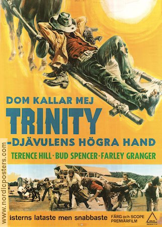Trinity djävulens högra hand 1970 poster Terence Hill Bud Spencer Steffen Zacharias Enzo Barboni