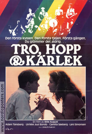 Tro hopp och kärlek 1984 poster Adam Tönsberg Lars Simonsen Camilla Söeberg Bille August Danmark