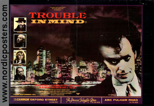 Trouble in Mind 1985 poster Kris Kristofferson Keith Carradine Lori Singer Divine Alan Rudolph