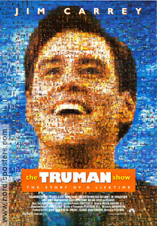 The Truman Show 1998 poster Jim Carrey Ed Harris Laura Linney Peter Weir