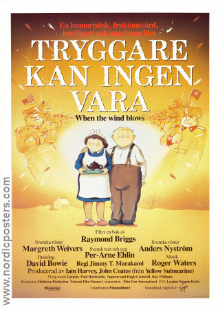 Tryggare kan ingen vara 1986 poster Peggy Ashcroft Raymond Briggs Jimmy T Murakami Animerat