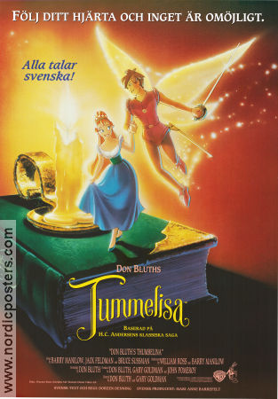 Tummelisa 1994 poster Jodi Benson Don Bluth Text: HC Anderssen Animerat