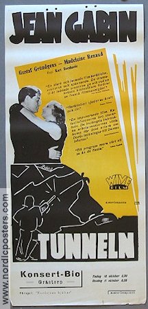 Tunneln 1938 poster Jean Gabin