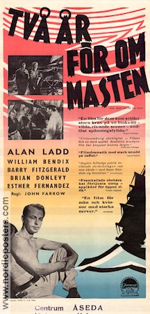 Två år för om masten 1946 poster Alan Ladd