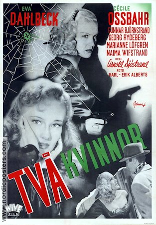 Två kvinnor 1947 poster Eva Dahlbeck