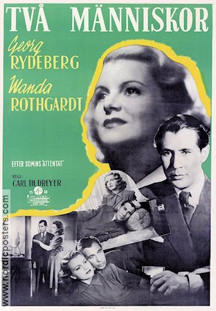 Två människor 1945 poster Georg Rydeberg Wanda Rothgardt Carl Dreyer Danmark