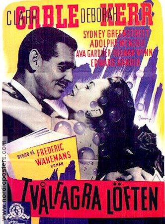 Tvålfagra löften 1947 poster Clark Gable Deborah Kerr