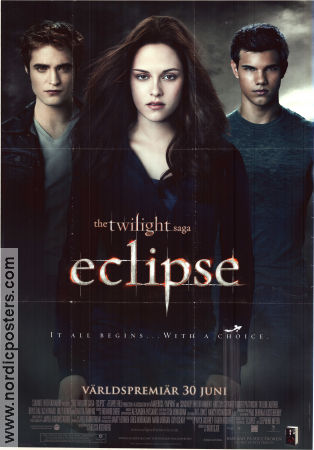 The Twilight Saga: Eclipse 2010 poster Kristen Stewart Robert Pattinson Taylor Lautner David Slade