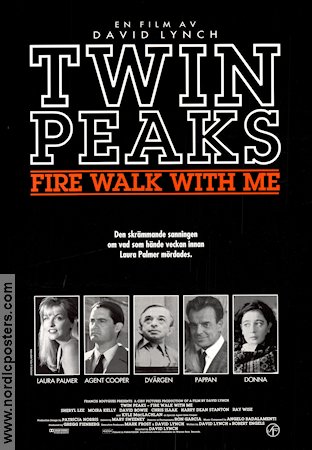 Twin Peaks Fire Walk with Me 1992 poster Kyle MacLachlan Sheryl Lee David Lynch Från TV