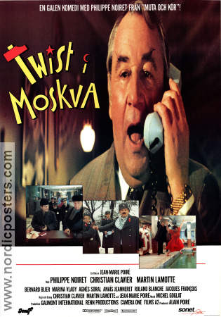 Twist i Moskva 1986 poster Philippe Noiret Christian Clavier Martin Lamotte Jean-Marie Poiré Telefoner