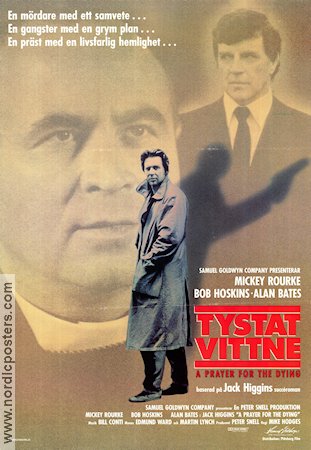 Tystat vittne 1987 poster Mickey Rourke Bob Hoskins Alan Bates Mike Hodges