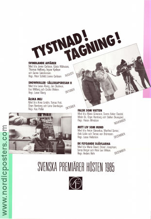 Tystnad tagning Snowroller 1985 affisch Anton Glanzelius Mitt liv som hund