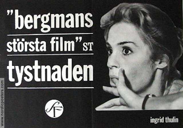 Tystnaden 1963 poster Ingrid Thulin Gunnel Lindblom Ingmar Bergman