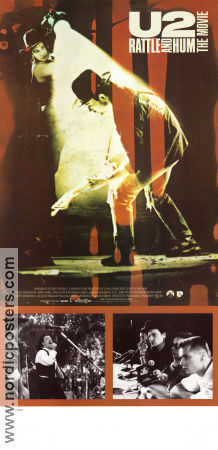 U2: Rattle and Hum 1988 poster Bono The Edge Adam Clayton Phil Joanou Rock och pop Dokumentärer