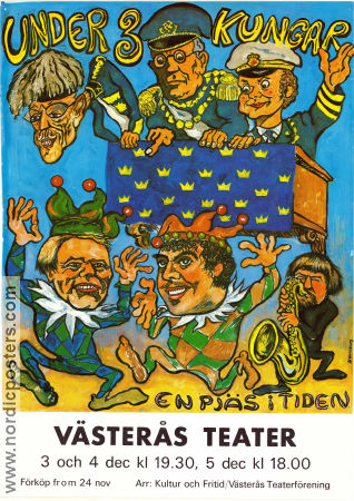 Under 3 kungar 1985 affisch Västerås teater