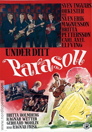 Under ditt parasoll 1968 poster Sven Ingvars Sven-Erik Magnusson Britta Pettersson Ragnar Frisk Rock och pop